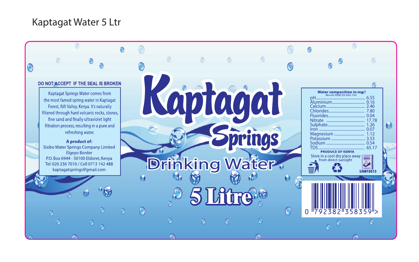 Kaptagat Springs Drinking Water